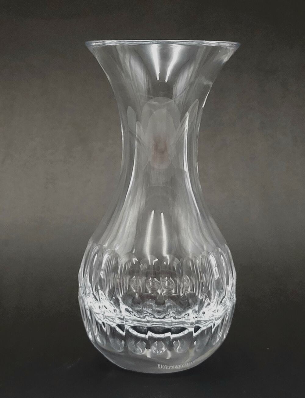 1980's Waterford Crystal Open Carafe Decanter Faceted Design For Wine